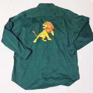 vintage Disney lion king green button up top oversized